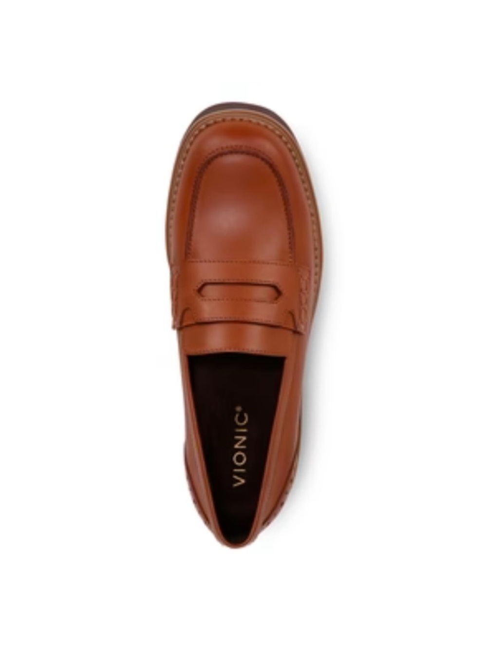 Vionic Leather Penny Loafers - Picture 9 of 12